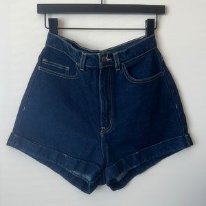 American Apparel High Waisted Jean Shorts